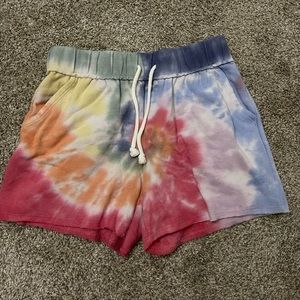 tie dye lounge shorts